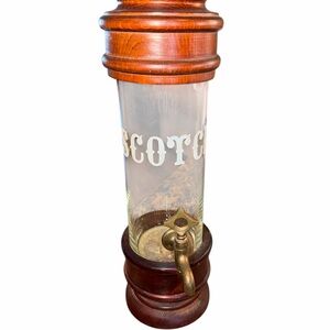 Wood and Glass Scotch Dispenser